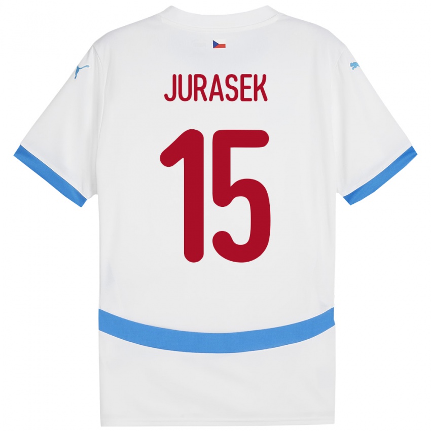 Niño Camiseta Chequia David Jurásek #15 Blanco 2ª Equipación 24-26 La Camisa Perú