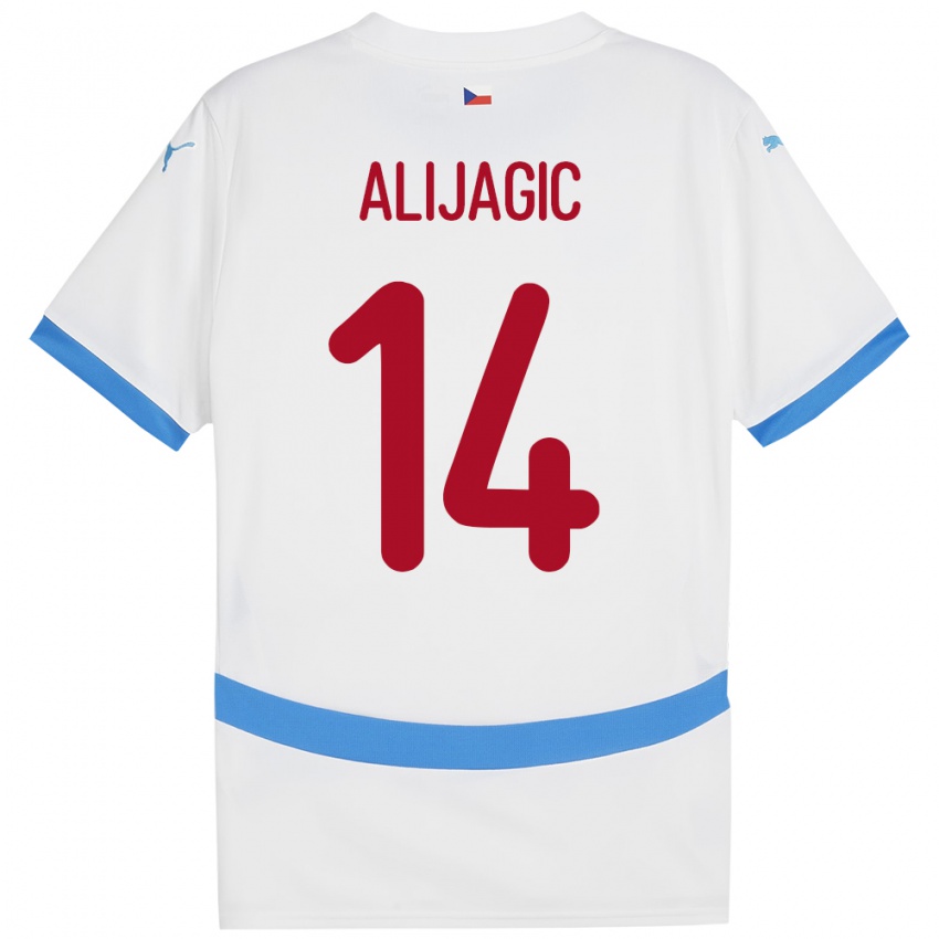 Niño Camiseta Chequia Denis Alijagic #14 Blanco 2ª Equipación 24-26 La Camisa Perú