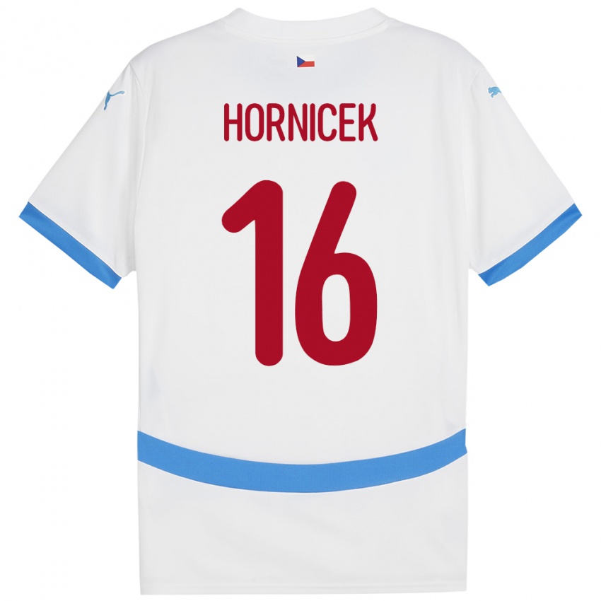 Niño Camiseta Chequia Lukas Hornicek #16 Blanco 2ª Equipación 24-26 La Camisa Perú