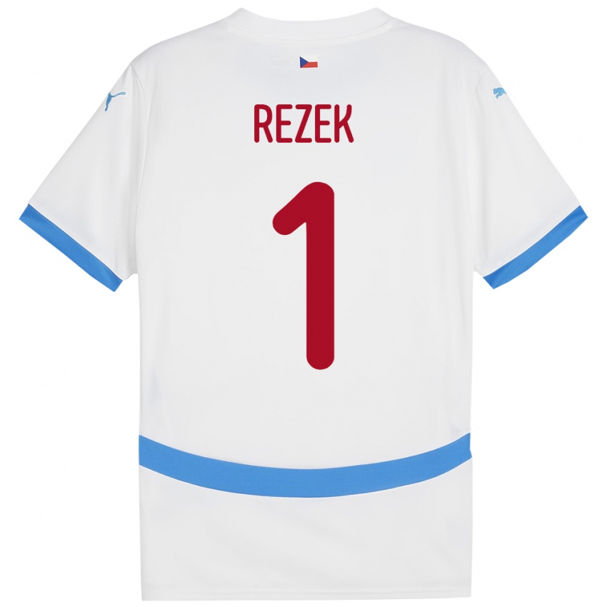 Niño Camiseta Chequia Adam Rezek #1 Blanco 2ª Equipación 24-26 La Camisa Perú