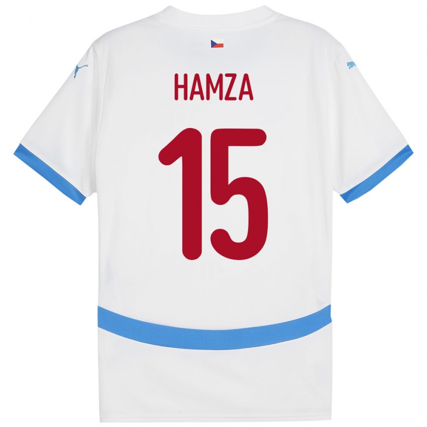 Niño Camiseta Chequia Jiri Hamza #15 Blanco 2ª Equipación 24-26 La Camisa Perú