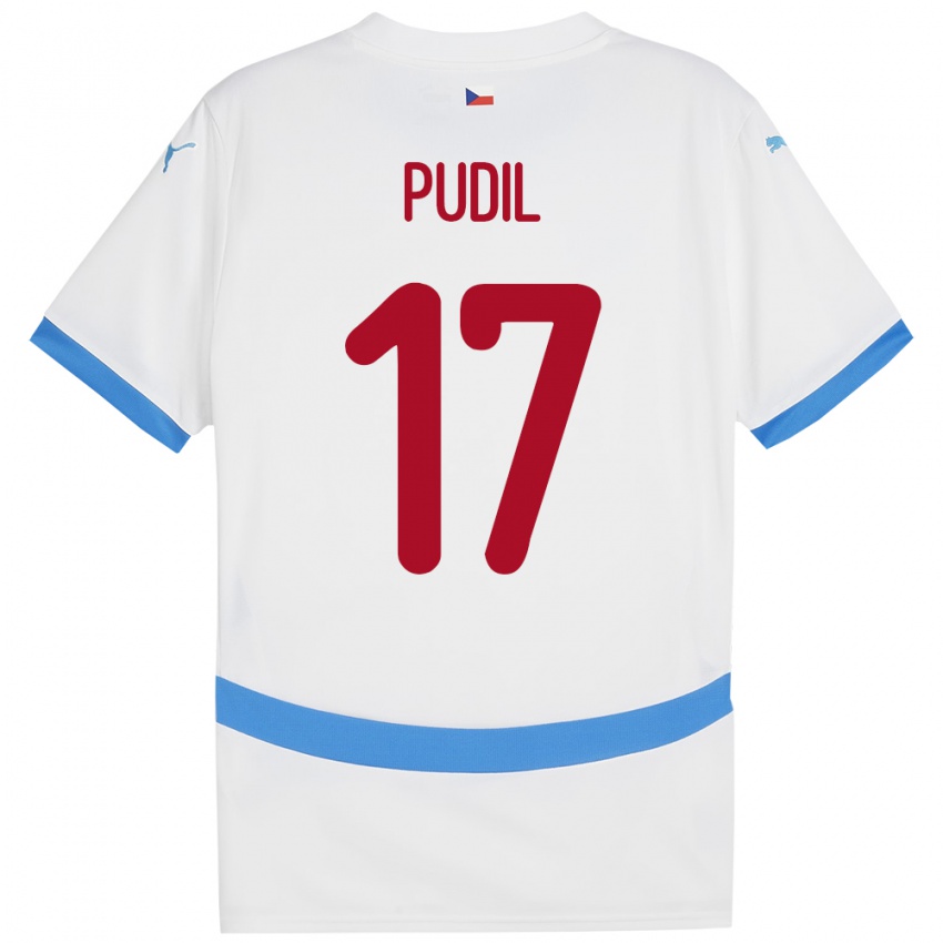 Niño Camiseta Chequia Milos Pudil #17 Blanco 2ª Equipación 24-26 La Camisa Perú