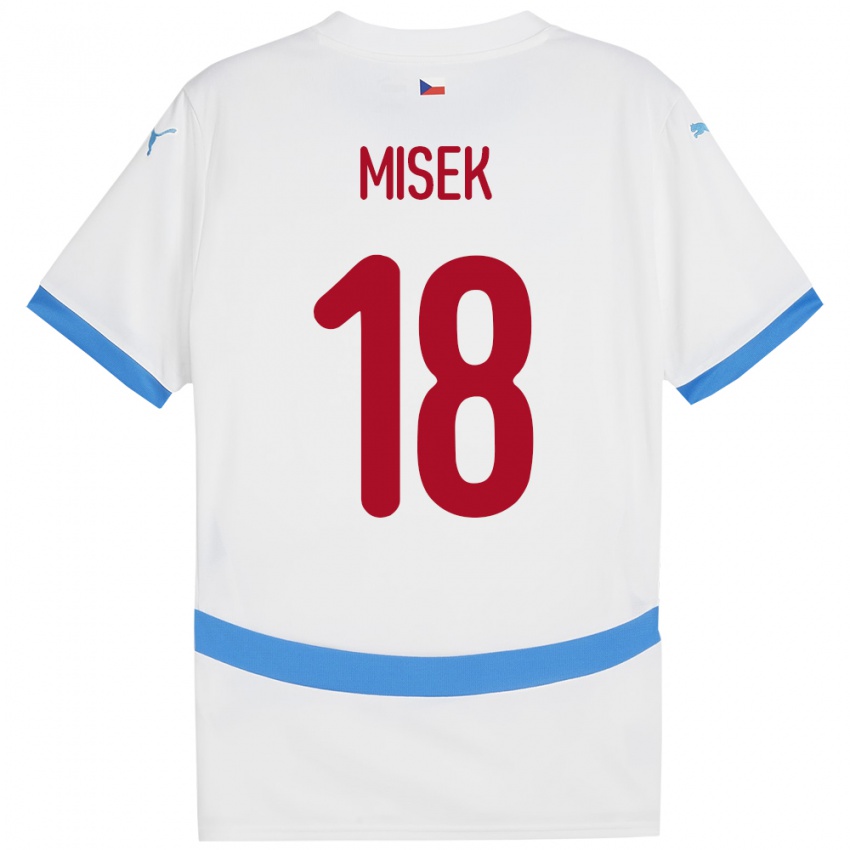 Niño Camiseta Chequia Stepan Misek #18 Blanco 2ª Equipación 24-26 La Camisa Perú