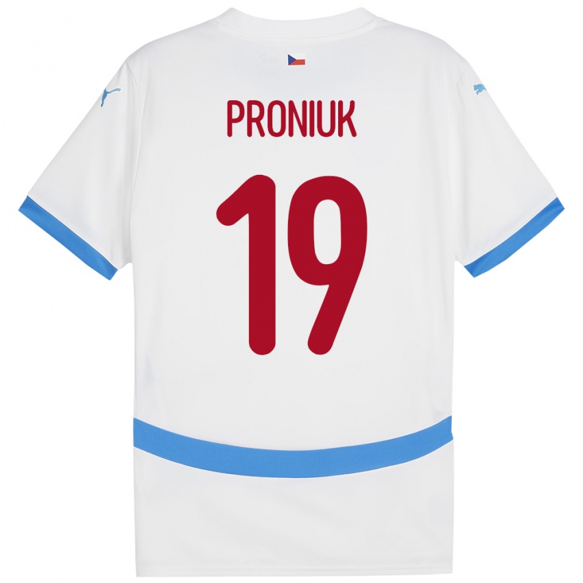 Niño Camiseta Chequia Adam Proniuk #19 Blanco 2ª Equipación 24-26 La Camisa Perú