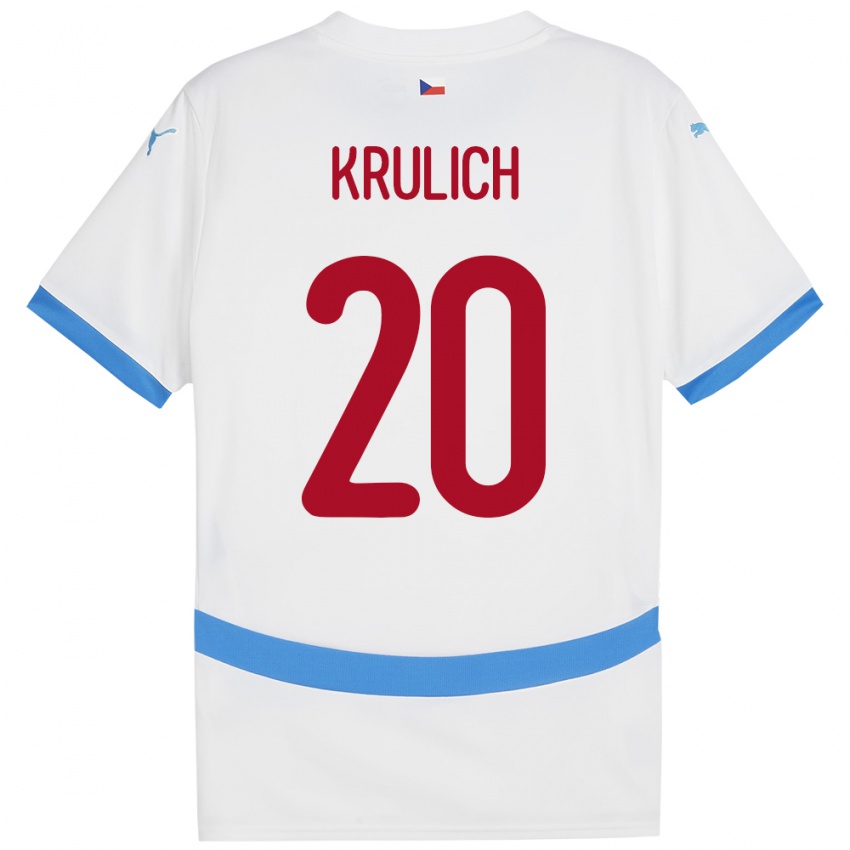 Niño Camiseta Chequia Matous Krulich #20 Blanco 2ª Equipación 24-26 La Camisa Perú