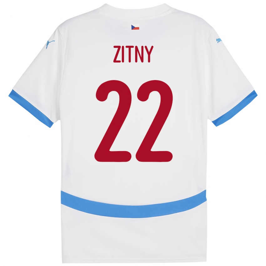 Niño Camiseta Chequia Matej Zitny #22 Blanco 2ª Equipación 24-26 La Camisa Perú