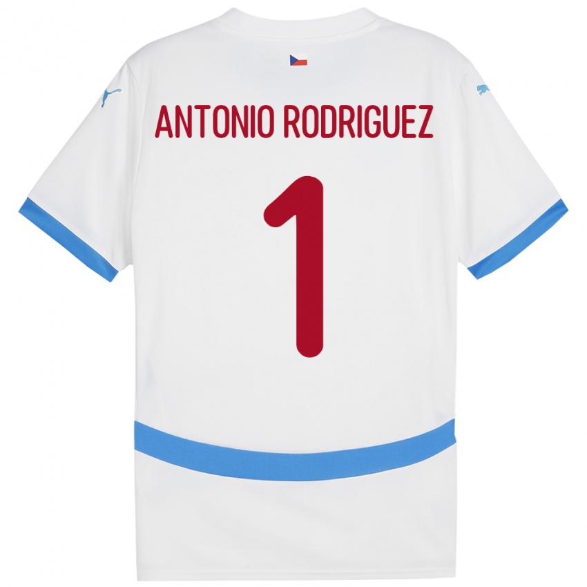 Niño Camiseta Chequia Pedro Antonio Rodriguez #1 Blanco 2ª Equipación 24-26 La Camisa Perú