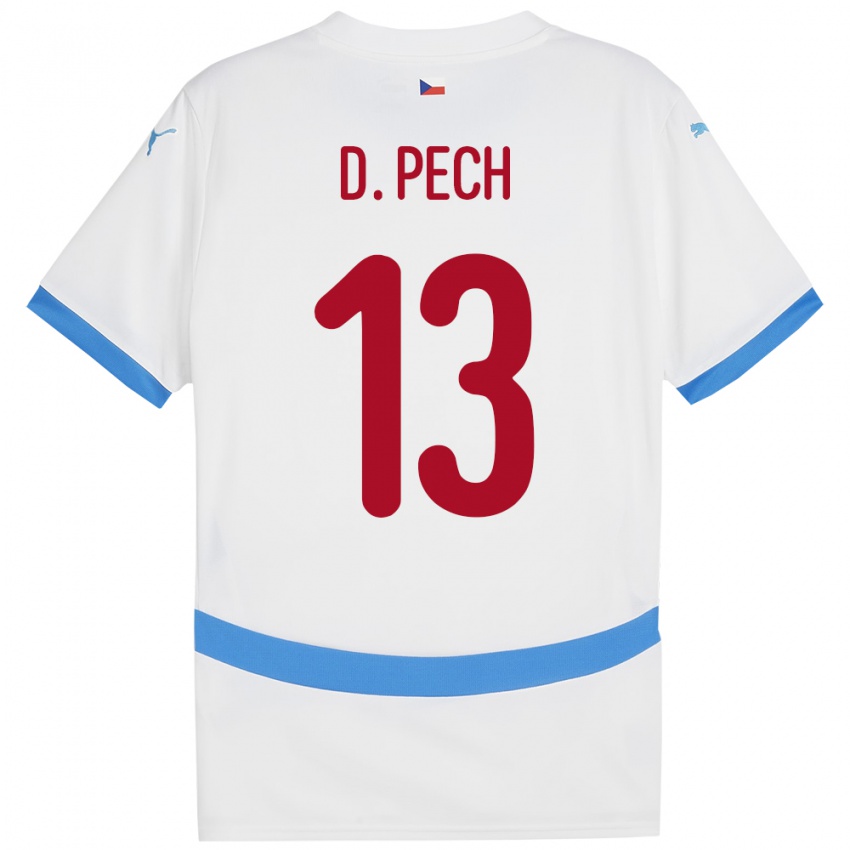 Niño Camiseta Chequia Dominik Pech #13 Blanco 2ª Equipación 24-26 La Camisa Perú