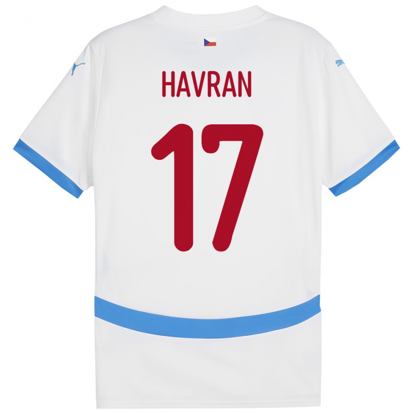 Niño Camiseta Chequia Marek Havran #17 Blanco 2ª Equipación 24-26 La Camisa Perú