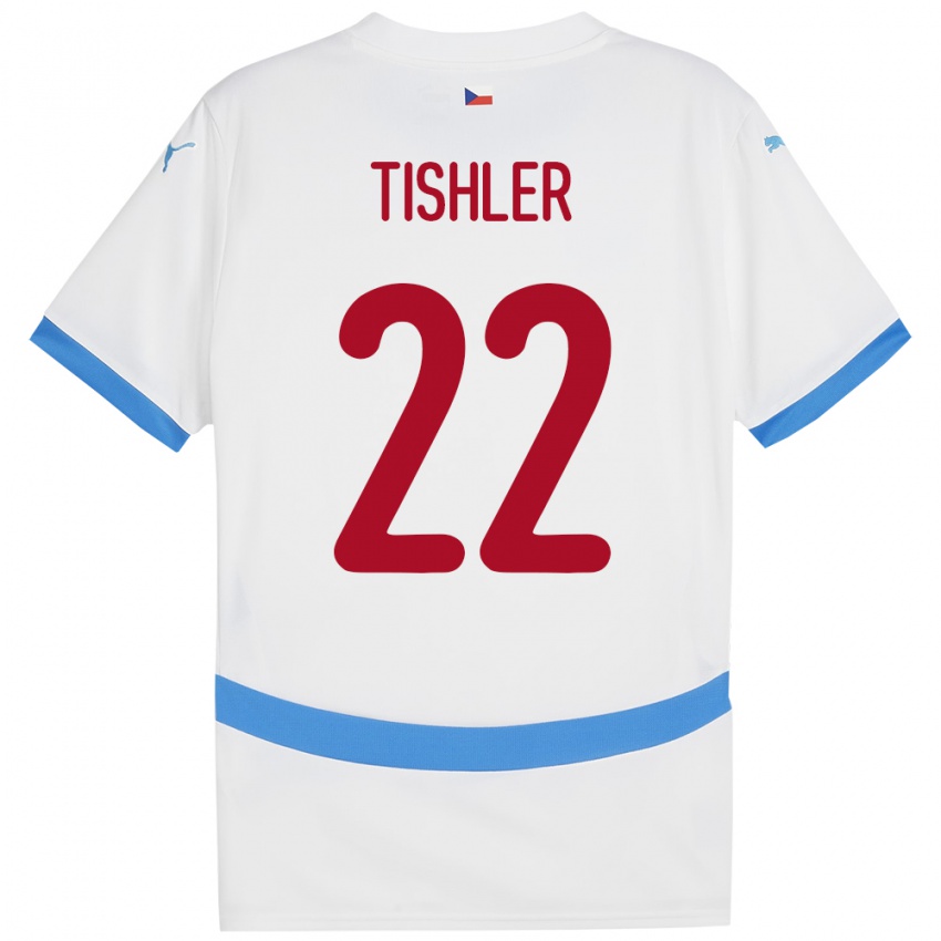 Niño Camiseta Chequia Daniel Tishler #22 Blanco 2ª Equipación 24-26 La Camisa Perú