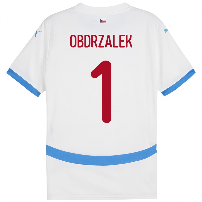 Niño Camiseta Chequia Marek Obdrzalek #1 Blanco 2ª Equipación 24-26 La Camisa Perú