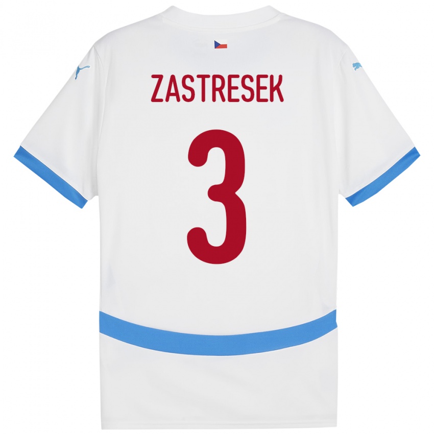 Niño Camiseta Chequia Matous Zastresek #3 Blanco 2ª Equipación 24-26 La Camisa Perú