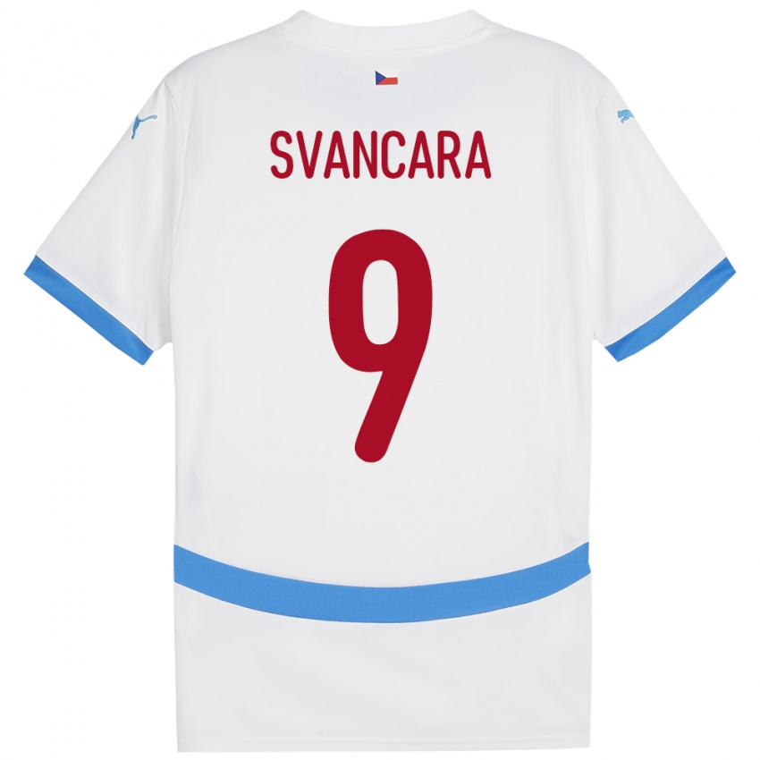 Niño Camiseta Chequia Daniel Svancara #9 Blanco 2ª Equipación 24-26 La Camisa Perú