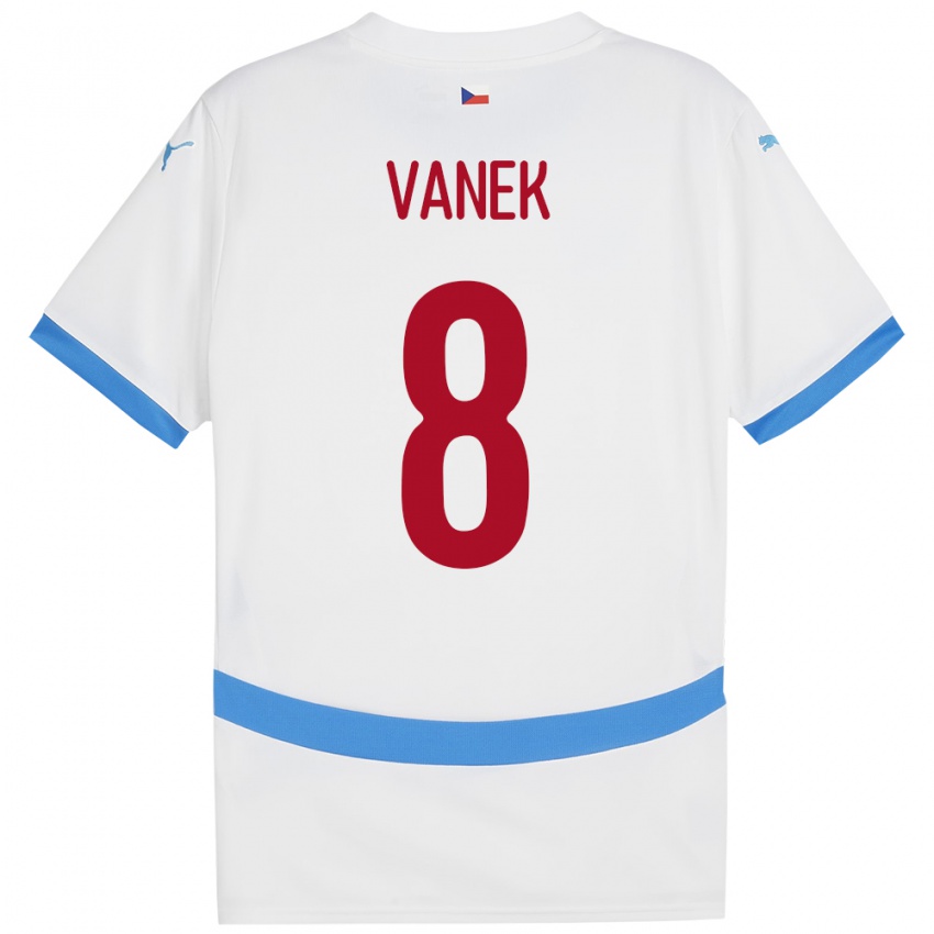 Niño Camiseta Chequia Lukas Vanek #8 Blanco 2ª Equipación 24-26 La Camisa Perú