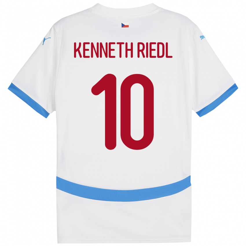 Niño Camiseta Chequia Victor Kenneth Riedl #10 Blanco 2ª Equipación 24-26 La Camisa Perú