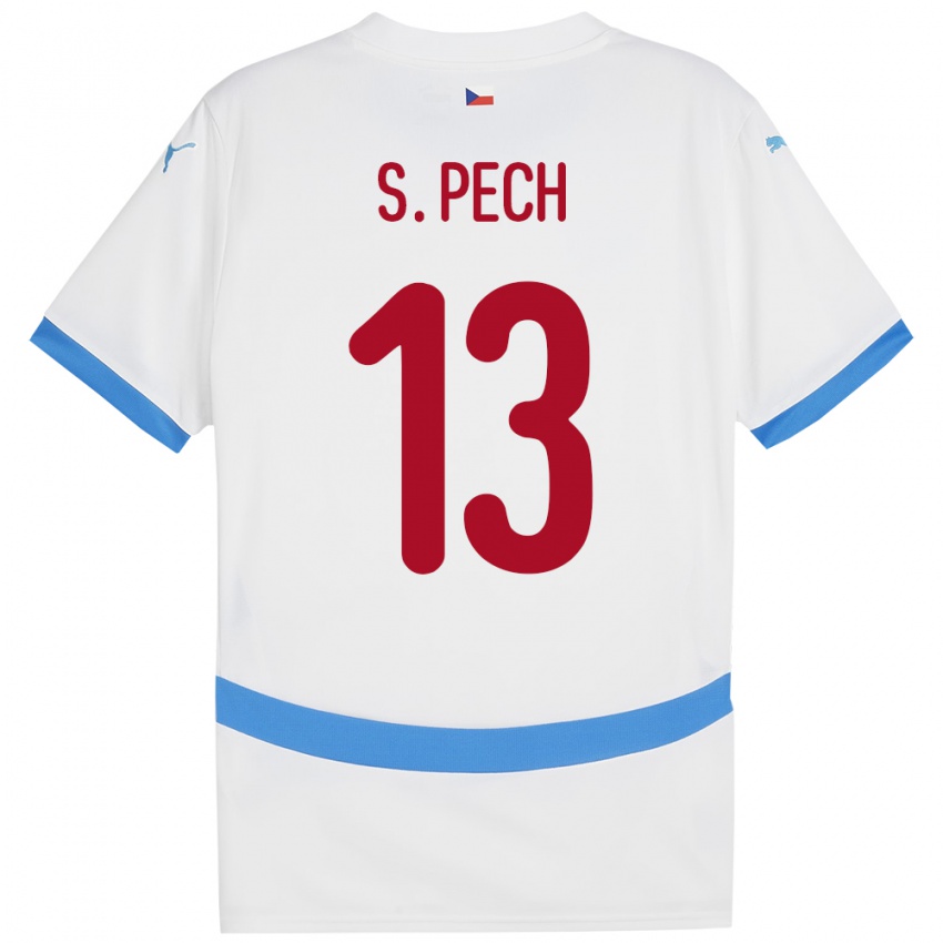 Niño Camiseta Chequia Sebastian Pech #13 Blanco 2ª Equipación 24-26 La Camisa Perú