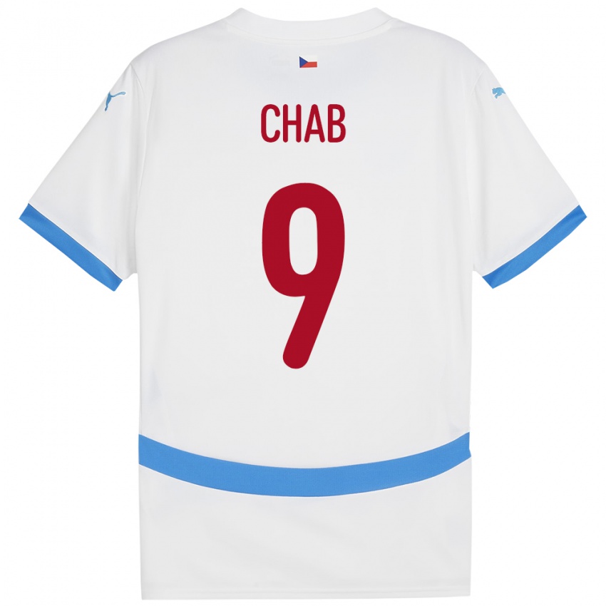 Niño Camiseta Chequia Adam Chab #9 Blanco 2ª Equipación 24-26 La Camisa Perú