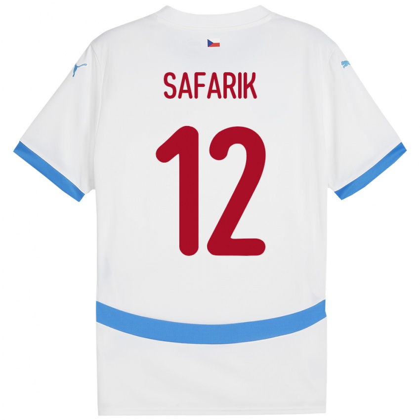 Niño Camiseta Chequia Daniel Safarik #12 Blanco 2ª Equipación 24-26 La Camisa Perú