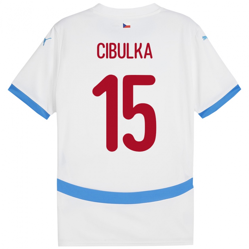 Niño Camiseta Chequia Oskar Cibulka #15 Blanco 2ª Equipación 24-26 La Camisa Perú