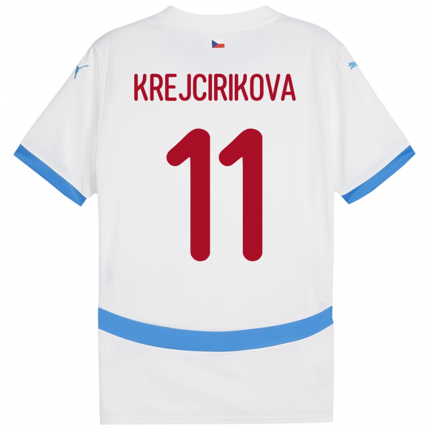 Niño Camiseta Chequia Tereza Krejčiříková #11 Blanco 2ª Equipación 24-26 La Camisa Perú