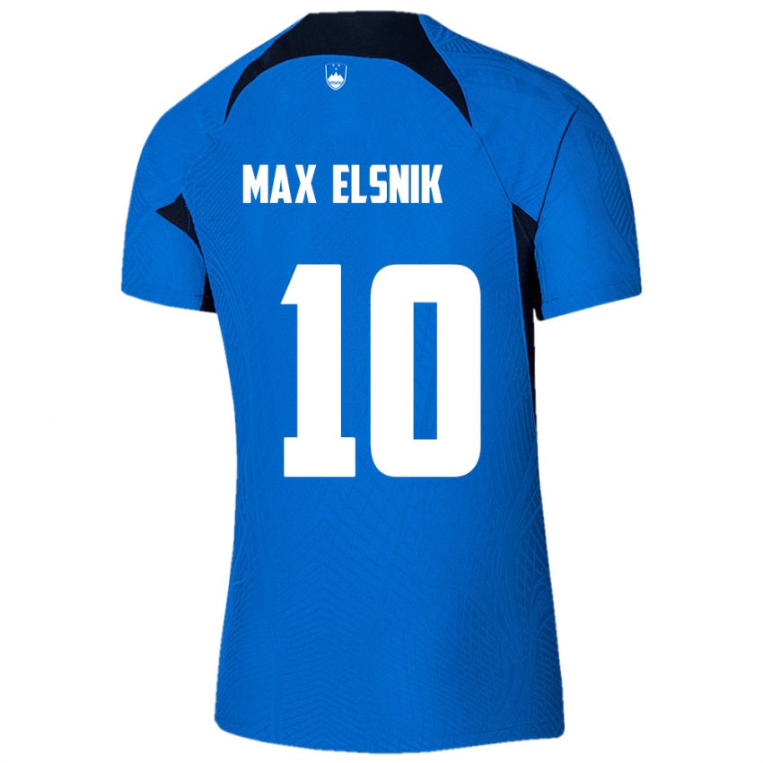 Niño Camiseta Eslovenia Timi Max Elsnik #10 Azul 2ª Equipación 24-26 La Camisa Perú