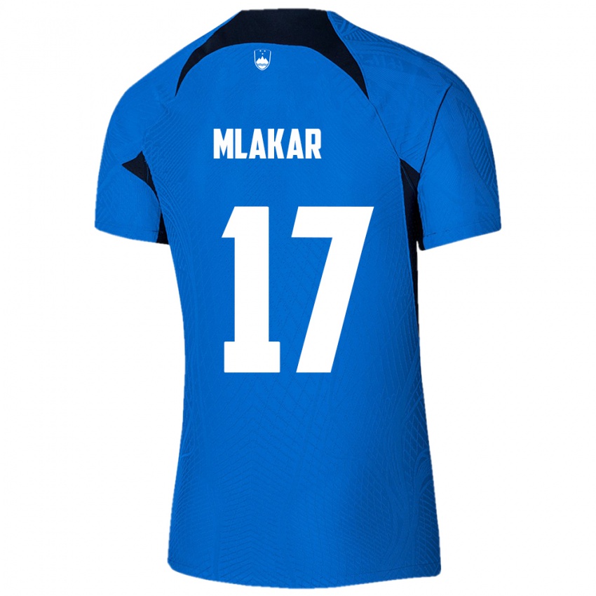 Niño Camiseta Eslovenia Jan Mlakar #17 Azul 2ª Equipación 24-26 La Camisa Perú