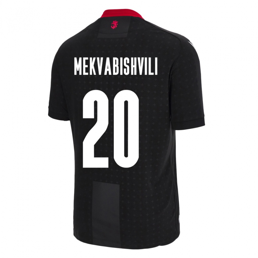 Niño Camiseta Georgia Anzor Mekvabishvili #20 Negro 2ª Equipación 24-26 La Camisa Perú