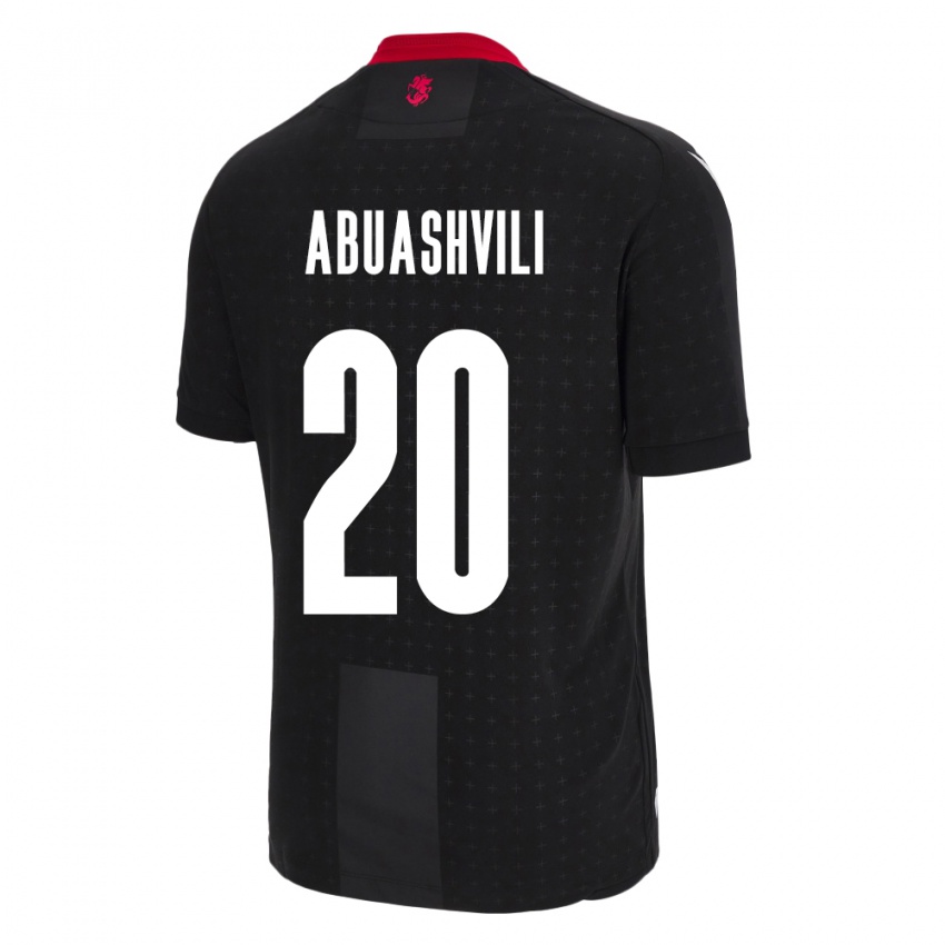 Niño Camiseta Georgia Giorgi Abuashvili #20 Negro 2ª Equipación 24-26 La Camisa Perú