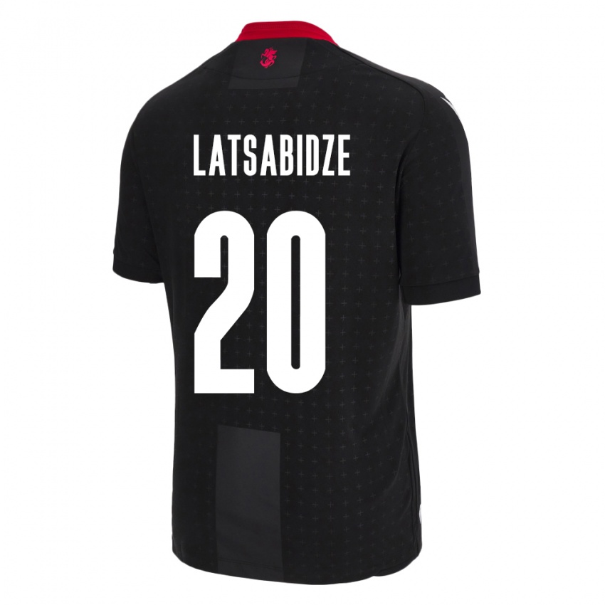 Niño Camiseta Georgia Luka Latsabidze #20 Negro 2ª Equipación 24-26 La Camisa Perú