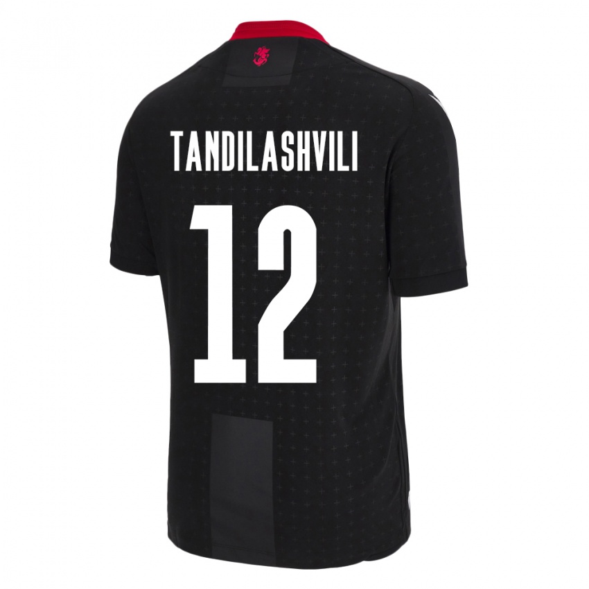 Niño Camiseta Georgia Levan Tandilashvili #12 Negro 2ª Equipación 24-26 La Camisa Perú