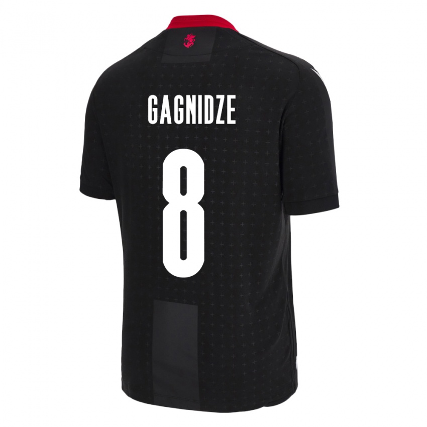 Niño Camiseta Georgia Luka Gagnidze #8 Negro 2ª Equipación 24-26 La Camisa Perú