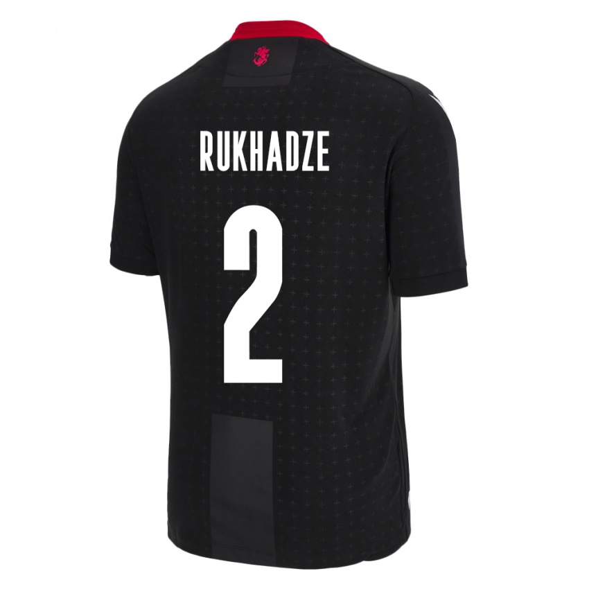 Niño Camiseta Georgia Zurab Rukhadze #2 Negro 2ª Equipación 24-26 La Camisa Perú