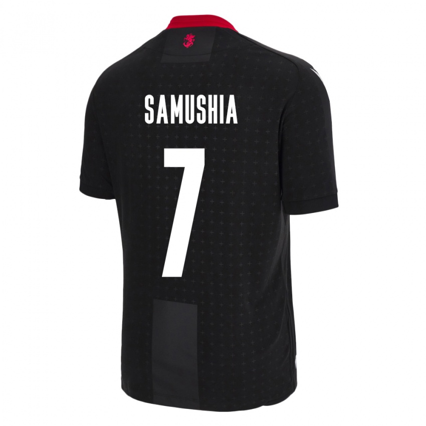 Niño Camiseta Georgia Saba Samushia #7 Negro 2ª Equipación 24-26 La Camisa Perú