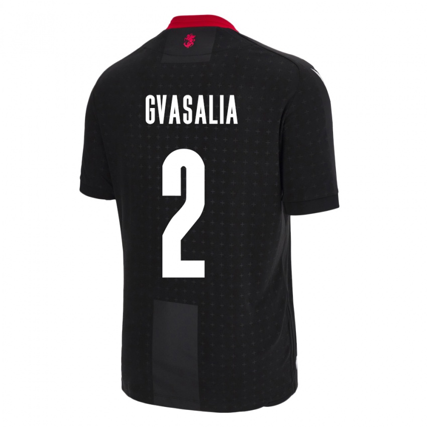 Niño Camiseta Georgia Giorgi Gvasalia #2 Negro 2ª Equipación 24-26 La Camisa Perú