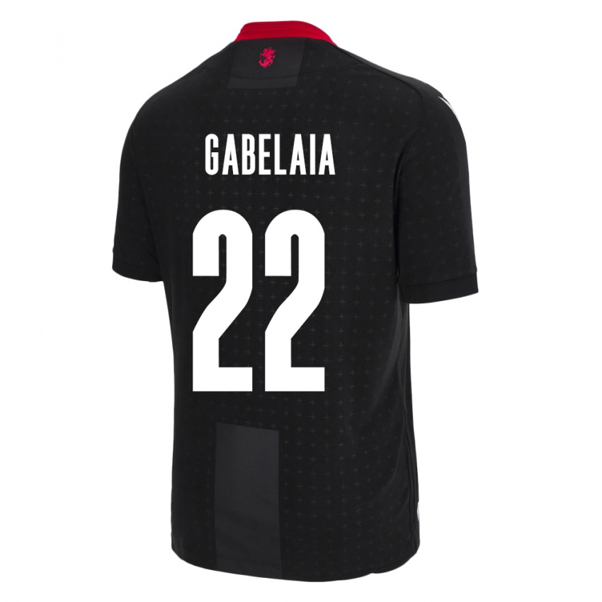 Niño Camiseta Georgia Svetalna Gabelaia #22 Negro 2ª Equipación 24-26 La Camisa Perú