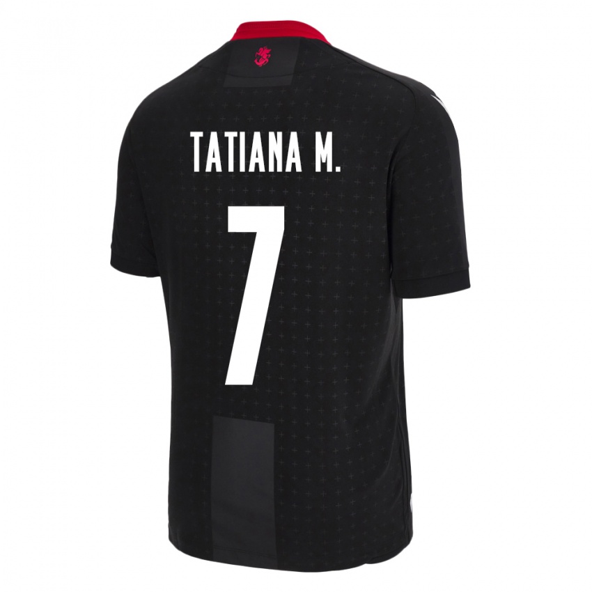 Niño Camiseta Georgia Tatiana Matveeva #7 Negro 2ª Equipación 24-26 La Camisa Perú