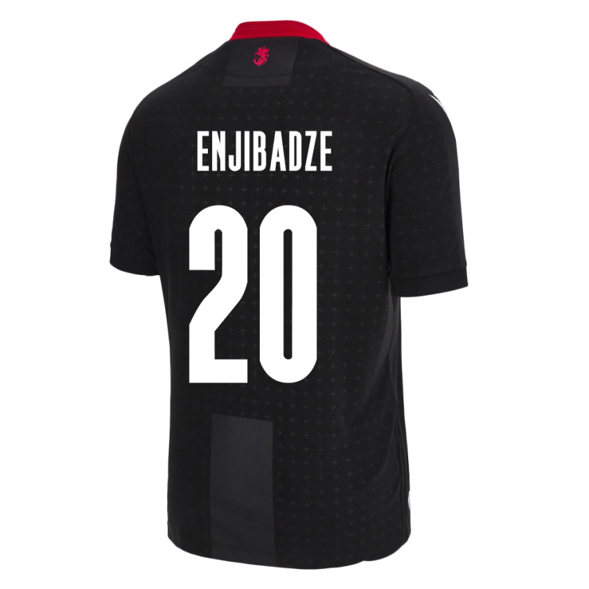 Niño Camiseta Georgia Elene Enjibadze #20 Negro 2ª Equipación 24-26 La Camisa Perú