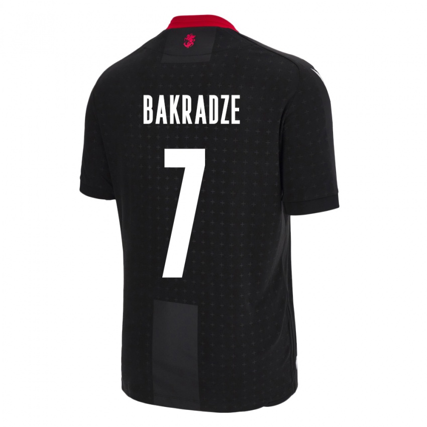 Niño Camiseta Georgia Teona Bakradze #7 Negro 2ª Equipación 24-26 La Camisa Perú