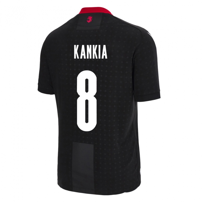 Niño Camiseta Georgia Lizzie Kankia #8 Negro 2ª Equipación 24-26 La Camisa Perú