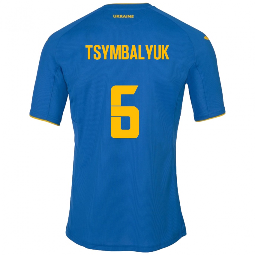 Niño Camiseta Ucrania Maksym Tsymbalyuk #6 Azul 2ª Equipación 24-26 La Camisa Perú