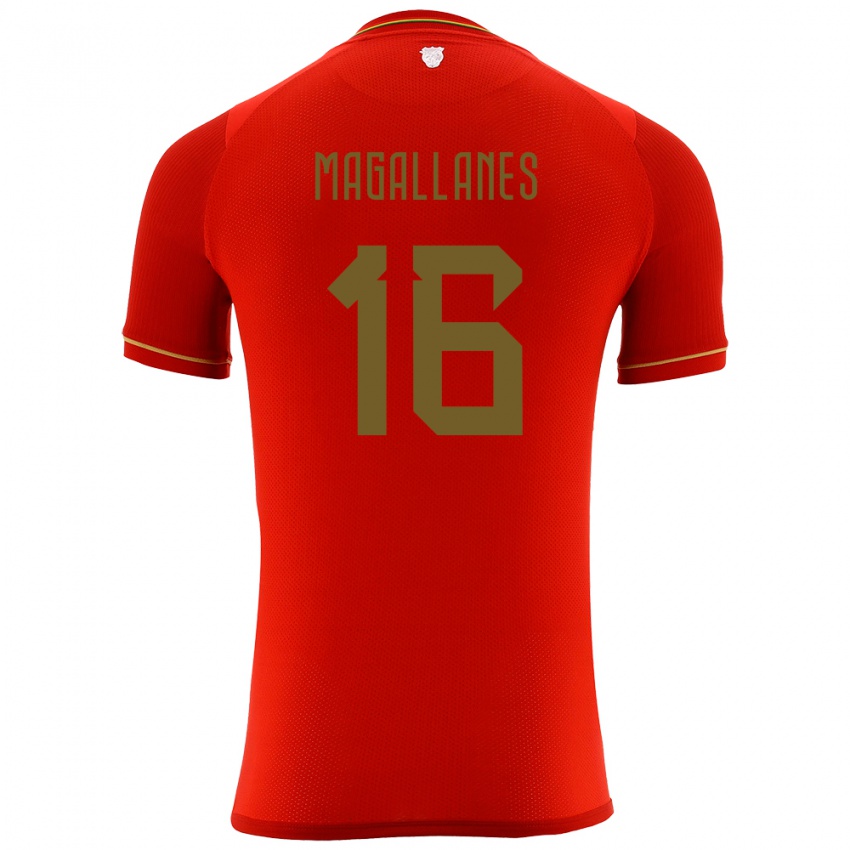 Niño Camiseta Bolivia Juan Magallanes #16 Rojo 2ª Equipación 24-26 La Camisa Perú