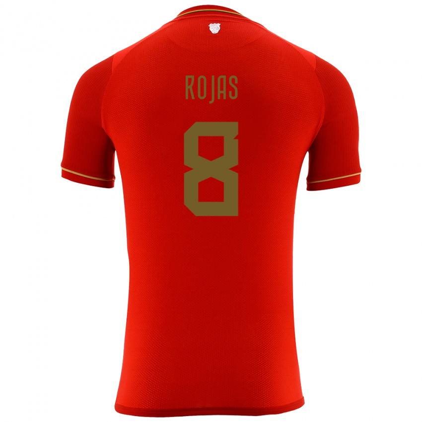 Niño Camiseta Bolivia Jairo Rojas #8 Rojo 2ª Equipación 24-26 La Camisa Perú