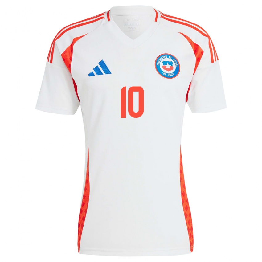 Niño Camiseta Chile Alexis Sánchez #10 Blanco 2ª Equipación 24-26 La Camisa Perú