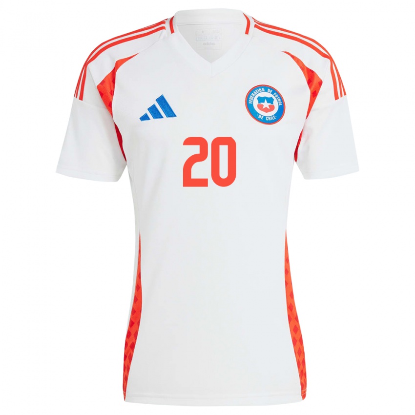 Niño Camiseta Chile Lucas Assadi #20 Blanco 2ª Equipación 24-26 La Camisa Perú