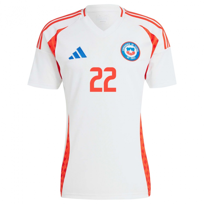 Niño Camiseta Chile Agustina Heyermann #22 Blanco 2ª Equipación 24-26 La Camisa Perú