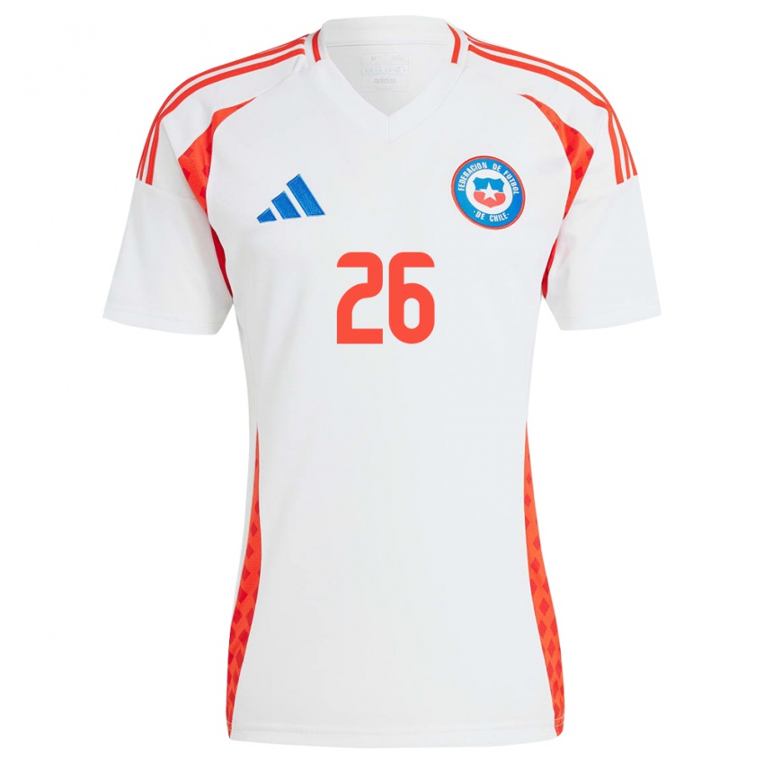 Niño Camiseta Chile Nicolás Fernández #266 Blanco 2ª Equipación 24-26 La Camisa Perú