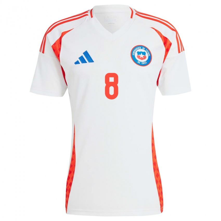 Niño Camiseta Chile Alexander Aravena #8 Blanco 2ª Equipación 24-26 La Camisa Perú