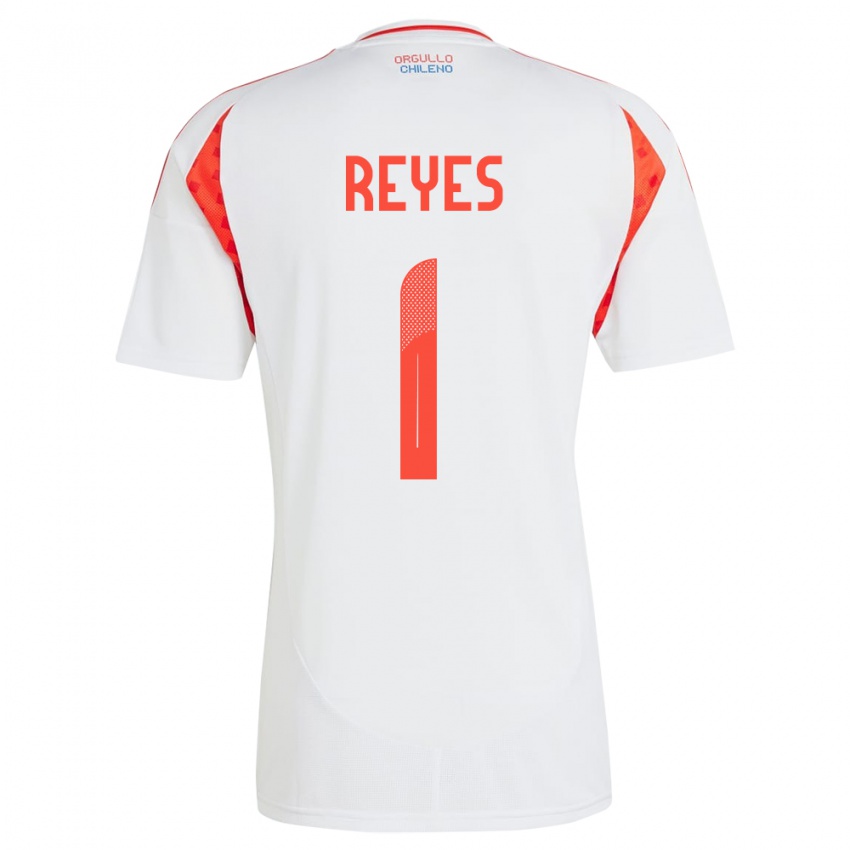 Niño Camiseta Chile Vicente Reyes #1 Blanco 2ª Equipación 24-26 La Camisa Perú