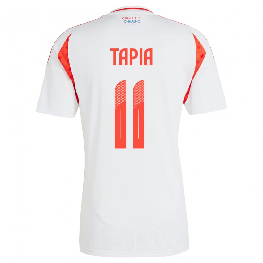 Niño Camiseta Chile Gonzalo Tapia #11 Blanco 2ª Equipación 24-26 La Camisa Perú