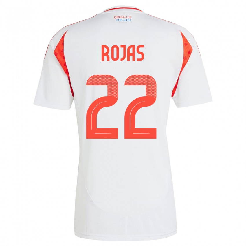 Niño Camiseta Chile Jeyson Rojas #22 Blanco 2ª Equipación 24-26 La Camisa Perú